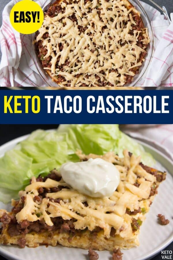 Keto Taco Bake Low Carb Recipe | KetoVale