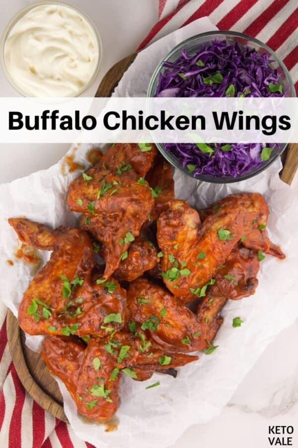Keto Baked Buffalo Chicken Wings Low Carb Recipe | KetoVale