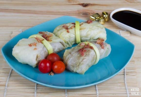 Keto Cabbage Dumplings with Ginger Pork Low Carb Recipe