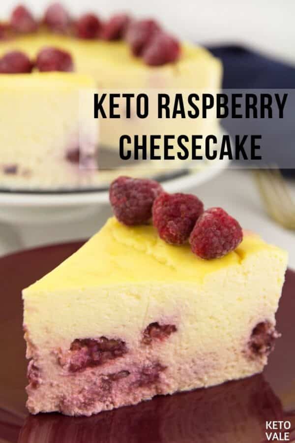Keto Raspberry Cheesecake Low Carb Recipe | KetoVale