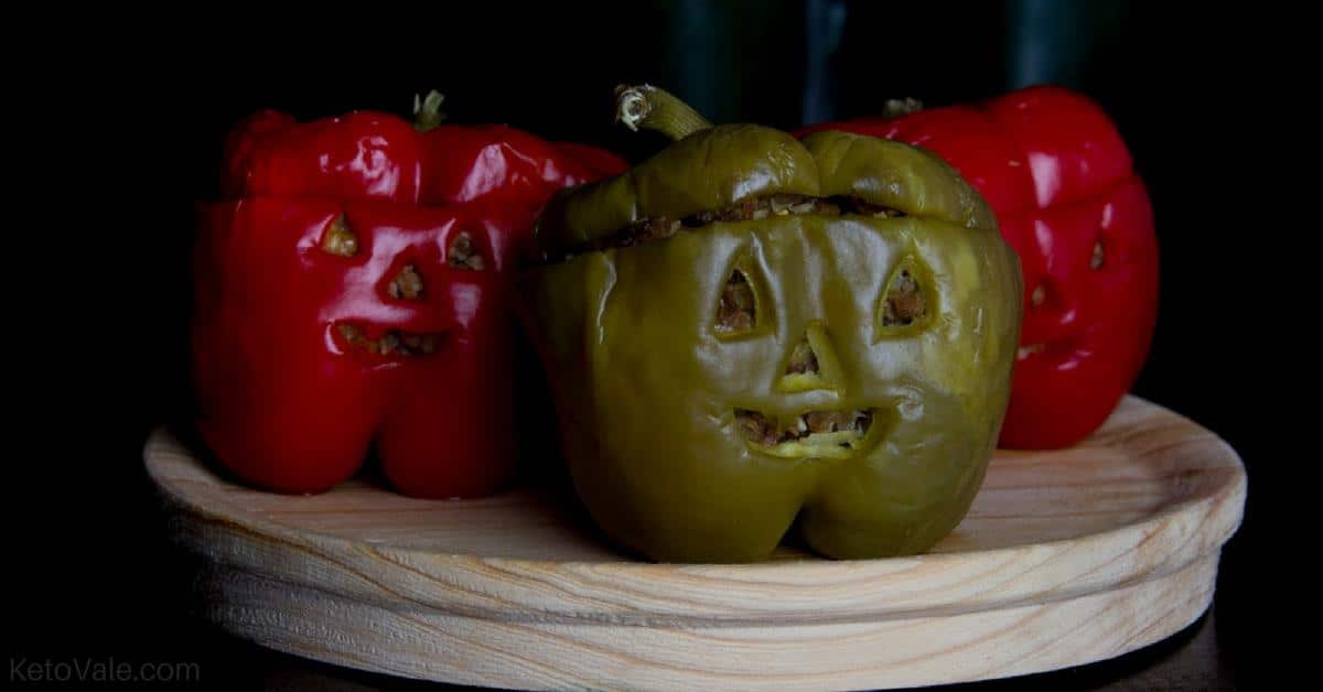 Easy Halloween Stuffed Peppers Low Carb Recipe