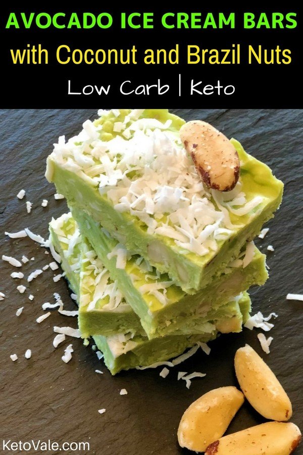 Keto Avocado Ice Cream Bars With Coconut And Brazil Nuts Ketovale 5890