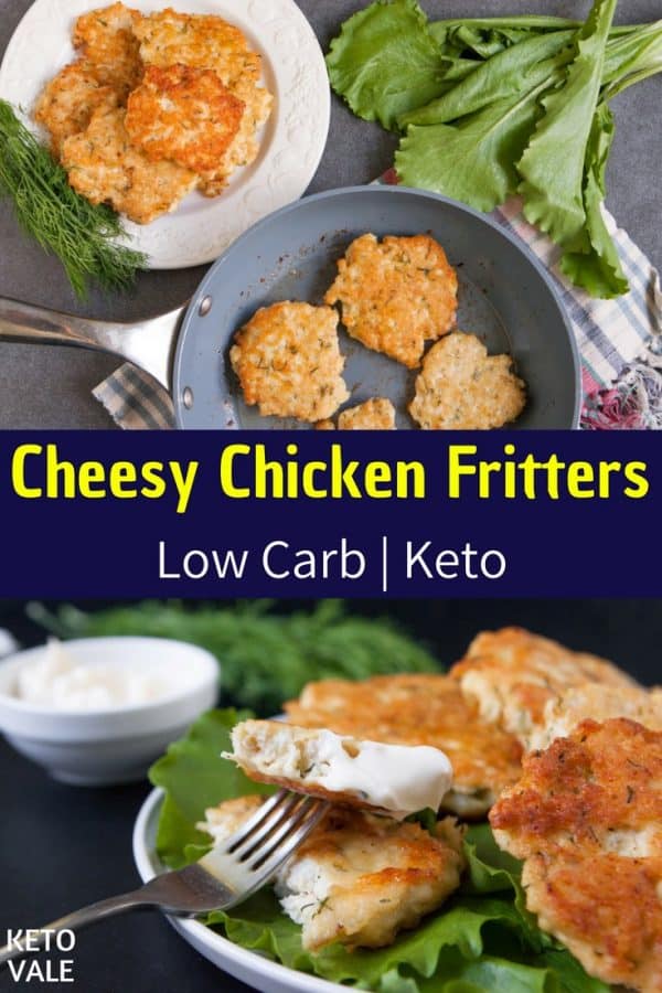 Easy Keto Chicken Fritters Low Carb Recipe (Only 2 Net Carbs) | KetoVale