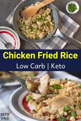 Keto Chicken Fried Rice with Cauliflower Low Carb Recipe | KetoVale