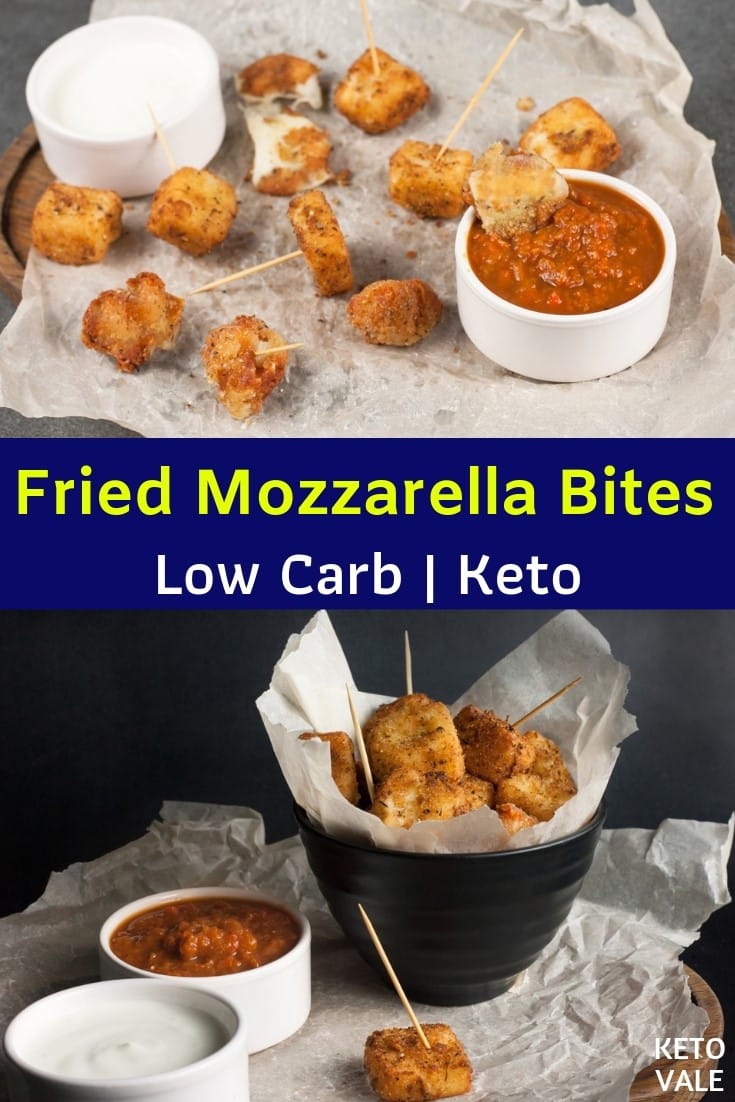 Keto Fried Mozzarella Sticks Low Carb Recipe | KetoVale