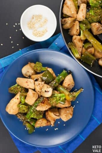 Keto Chicken and Vegetables Stir Fry Low Carb Recipe | KetoVale