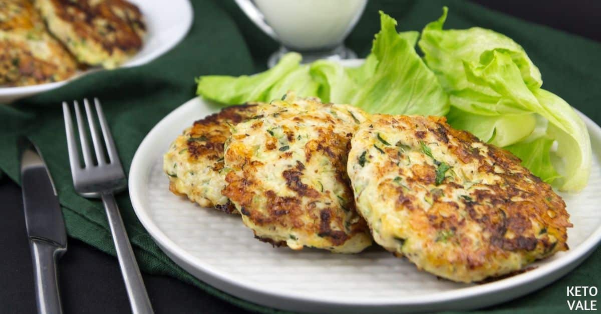 Easy Chicken Zucchini Fritters Low-carb Keto-friendly Recipe