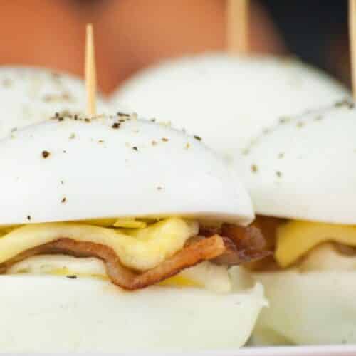 Keto Bacon Cheese Egg Bites 'Sandwich' | KetoVale