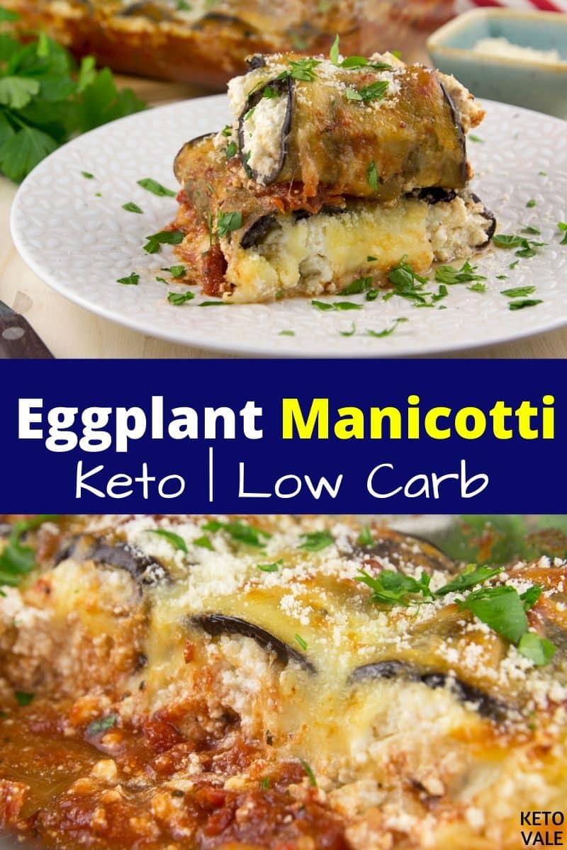 Keto Eggplant Manicotti Low Carb Recipe (Creamy & Cheesy) | KetoVale