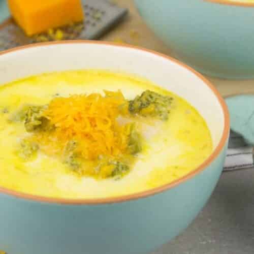 Keto Instant Pot Broccoli Cheddar Soup Low Carb Recipe | KetoVale