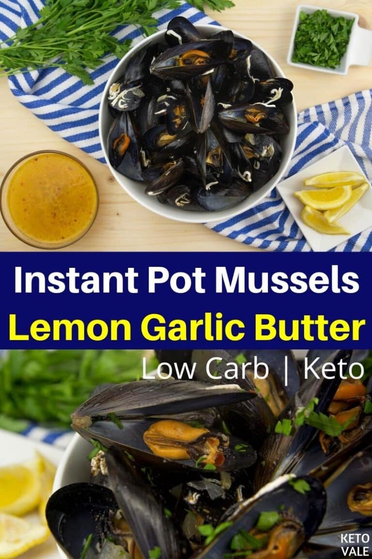 Instant Pot Mussels with Lemon Garlic Butter Low Carb Recipe | KetoVale