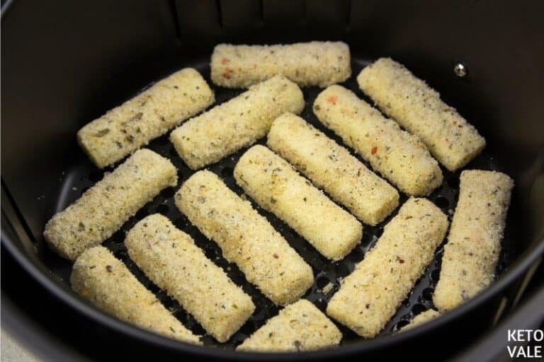 Keto Air Fryer Mozzarella Sticks Low Carb Recipe | KetoVale